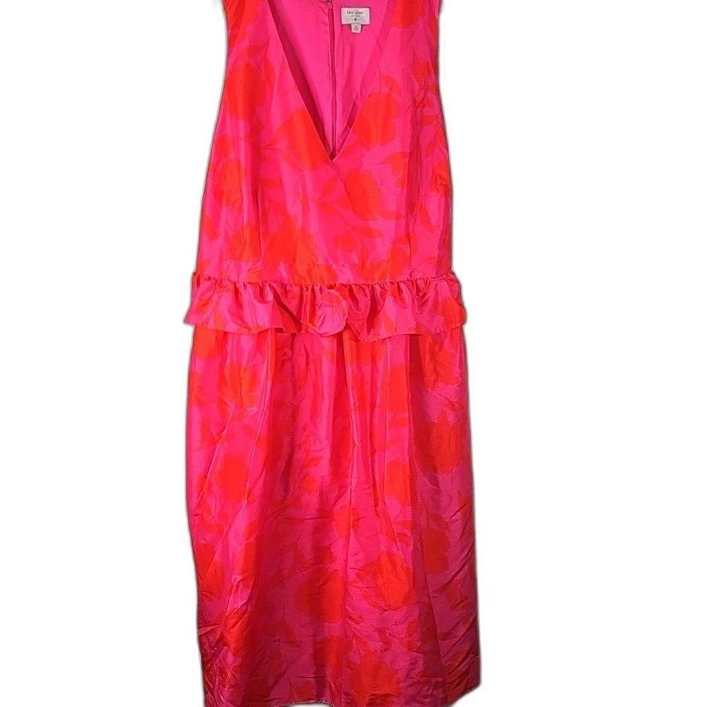 Kate Spade Maxi Dress Pink Red Size 26 Fully Lined